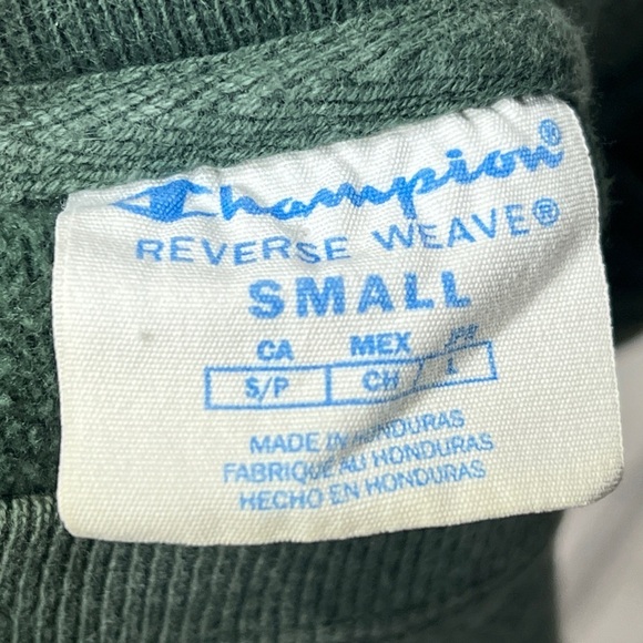 William & Marry Champion Reverse Weave Green Collegiate Sweatshirt - Picture 6 of 6